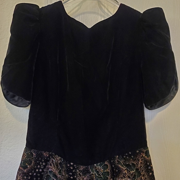 Vintage Jessica McClintock Velvet 80s Party Dress - Picture 11 of 16